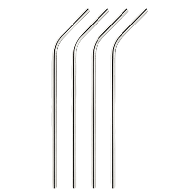STAINLESS STEEL DRINK STRAWS W/ CLEANING BRUSH, **SOLD AS A