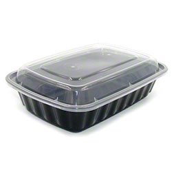 8-3/4x6-1/4x2&quot; DEEP TAKEOUT  CONTAINER, 38oz, MICRO BLACK 
