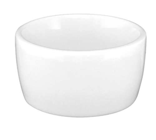 Ramekin, 2-1/2 oz., 2-5/8&quot; 
dia. x 1-3/8&quot;H, round, smooth 
sides, fully vitrified, 
oven/microwave/dishwasher 
safe, oven safe to 450F, lead 
free, porcelain, European 
White, 3/doz