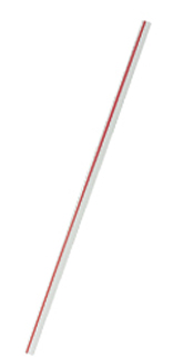 7.75&quot; JUMBO RED STRIPED,  UNWRAPPED STRAW, 50/250ct. 