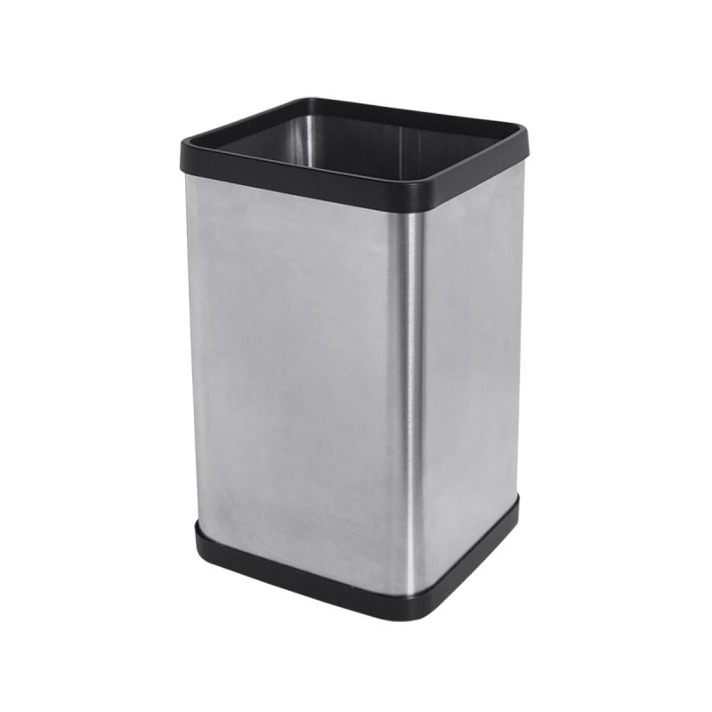 BI70190 Trash bin 12 HIGH x
7&quot; square with plastic
protectors in HANDLES AND
BOTTOM. Easy handling,
economic and corrosion
resistant. Suitable for
multiple usage: interiors,
offices, studies, consulting
rooms,etc. (8) EACH 8/18