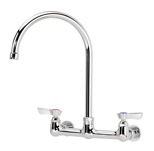 Krowne Commercial Series
Faucet, splash-mounted, 8&quot;
centers, 8-1/2&quot; gooseneck
spout, quarter-turn ceramic
cartridge valve, low lead
compliant, 6/23