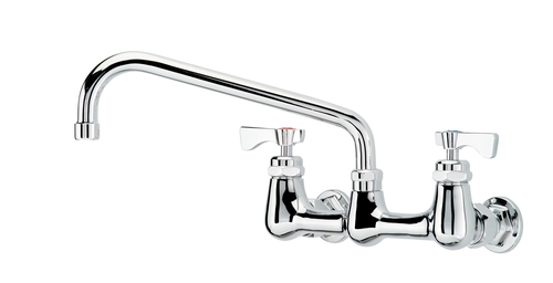Royal Series Faucet,
splash-mounted, 8&quot; centers, 8&quot;
swing spout, quarter-turn
ceramic cartridge valve, low
lead compliant, NSF, Includes
internal check valves to
prevent backflow and cross
contamination, 7/22