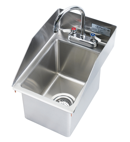 Krowne Drop-In Hand Sink w/ Stainless Steel Side