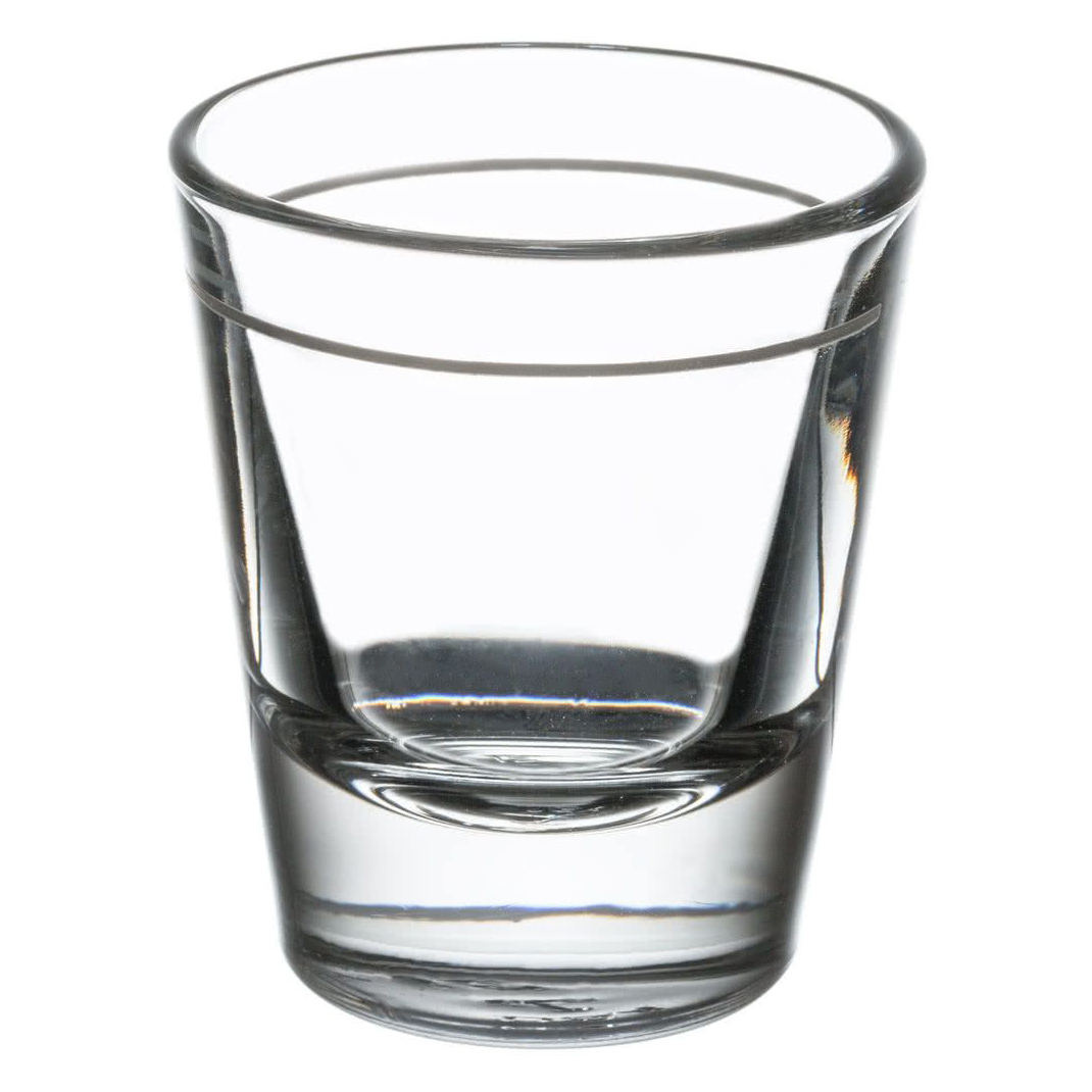 Shot Glass, 1-1/2 oz., lined 
at 1 oz., 6/DOZ, (H2-3/8&quot;; 
T2&quot;; B1-3/8&quot;; D2&quot;)