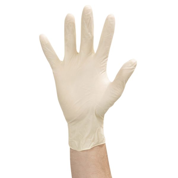 Small With Powder Latex Disposable Gloves, 10/100ct.,  