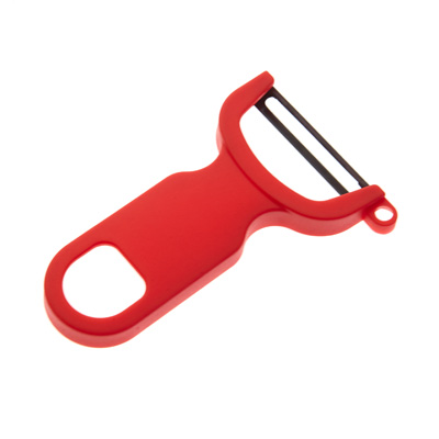 Y-PEELER, 4&quot; OVERALL LENGTH,
SWIVEL BLADE, HIGH-CARBON
STEEL, RED HANDLE, EACH