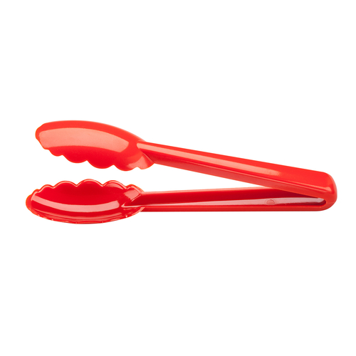Hell&#39;s Tools Red Utility
Tongs, 9-1/2&quot; overall length,
scalloped ends, high
temperature, impact resistant
nylon rated to 430F, one
piece construction, each