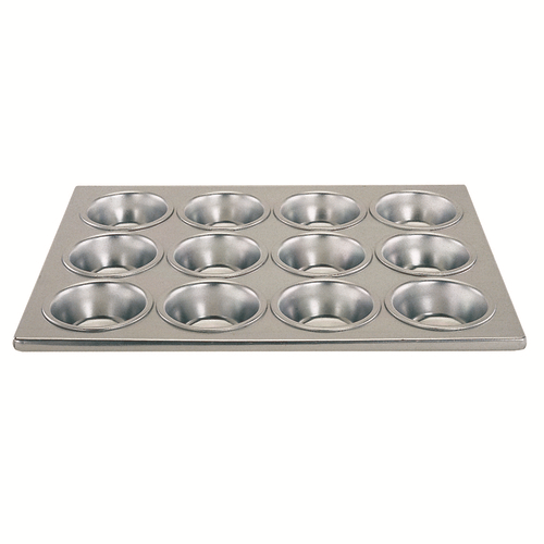 Muffin Pan, 12 cup, 14&quot;x10-3/4&quot;x1&quot;, cup capacity 