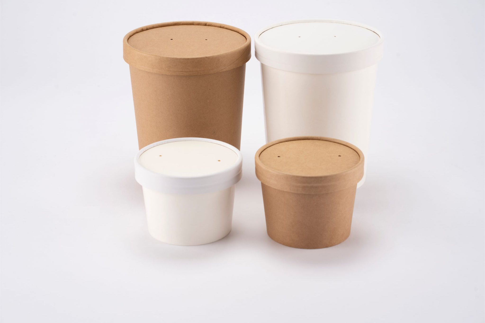 12OZ PAPER HOT FOOD
CONTAINER, WHITE,COMBO
W/LIDS, 250/ct.,  12/21