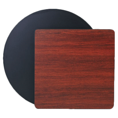 36" ROUND BLACK/MAHOGANY FORMICA TABLE TOP, 11/22