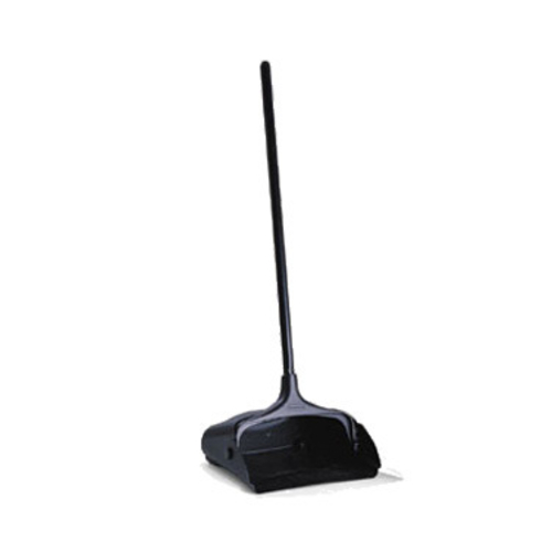 Lobby Pro Upright Dust Pan,
12-3/4&quot;L x 11-1/4&quot;W x 5&quot;H,
durable rear wheels, assembly
required, black, each, 10/21