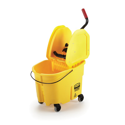 35 qt WaveBrake Mopping
Combo Pack, 7570 mop bucket,
7575 down press wringer,
non-marking casters, yellow, 
set