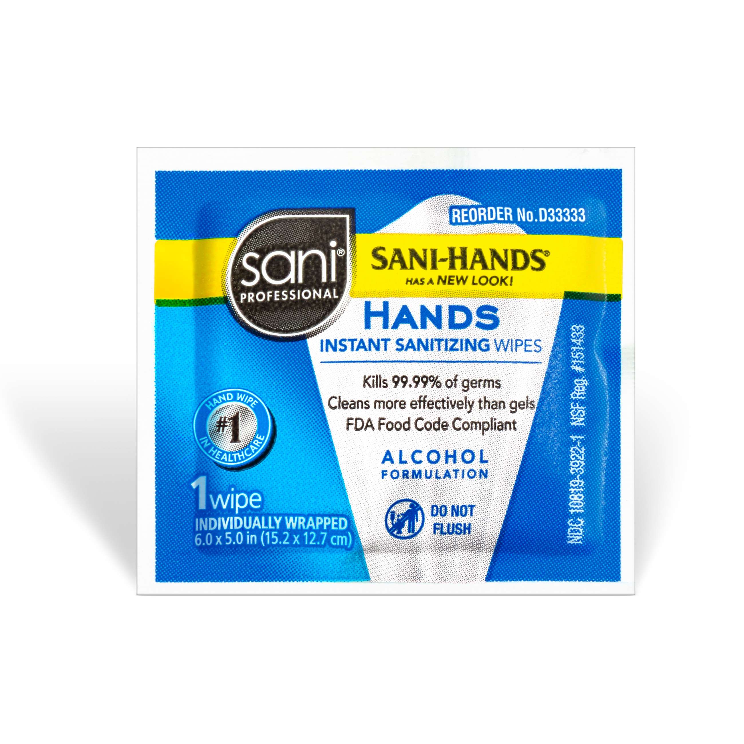 SANI-HANDS PACKETS WITH TENCEL  70% ETHANOL ALCOHOL,INDIVIDUAL 