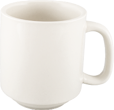 SUMMIT MUG-10oz. STACKABLE, UNDECORATED AMERICAN WHITE, 