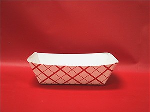 5 LB. PAPER FOOD TRAY, RED CHECK, 2/250ct. 10/21
