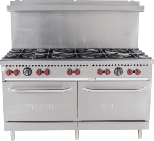 SX60-10BN SX Series
Restaurant Range, natural
gas, 60', (10) 28,000 BTU
burners with lift-off burner
heads, (2) standard ovens,
stainless steel front, sides,
backriser &amp; high shelf, fully
MIG welded frame, 6'
adjustable legs, 340,000 BTU,
ETL-Sanitation, NAT GAS, 1
year limited parts &amp; labor
warranty, standard, 1/23