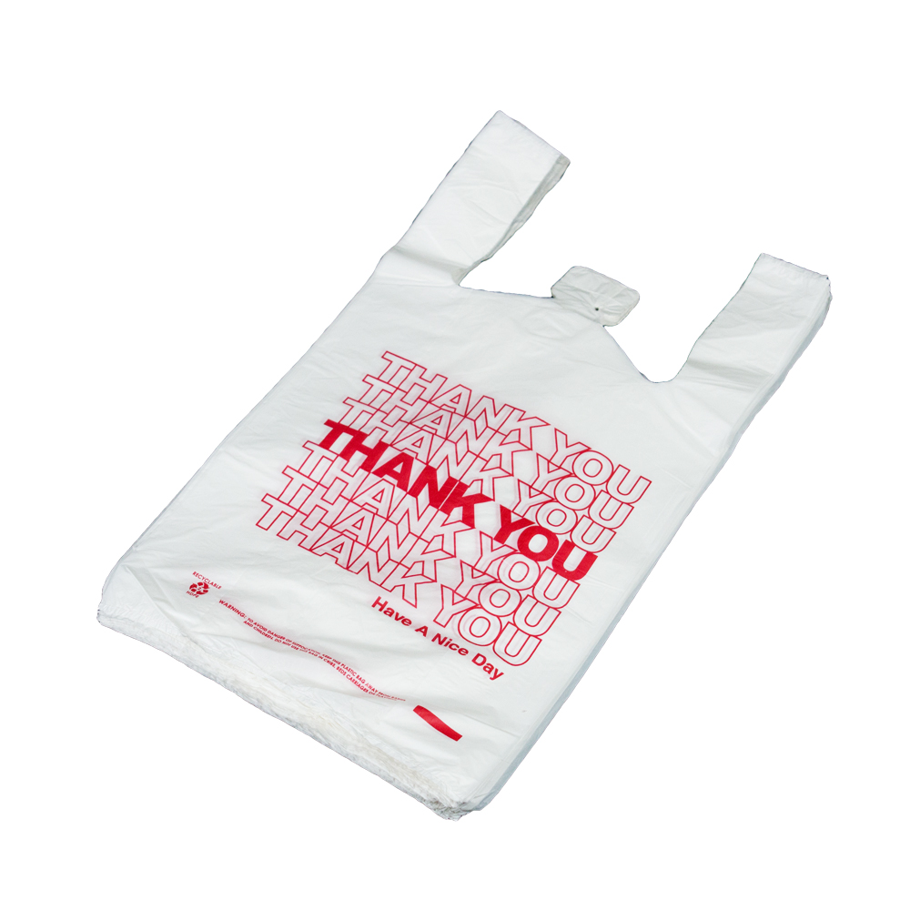&quot;THANK YOU&quot; T-SHIRT BAG, 1/6 
T-SAK, 12 MIC,
1000/ct.  9/21