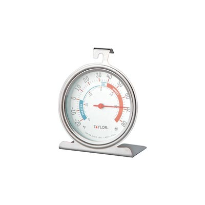 Refrigerator/Freezer Thermometer, 3-1/4&quot; dial face,