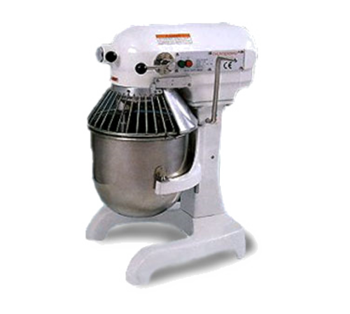 ARM-01 Planetary Mixer,
bench-type, 10 qt. capacity,
three-speed gear driven, 1/2
HP motor, painted finish,
includes stainless steel
bowl, flat beater, wire whip,
dough hook, safety guard &amp;
attachment hub, 4/14, SERIAL#
____________
