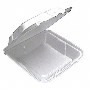 9x9 FOAM 1 COMPARTMENT LARGE TAKE OUT TRAY, 2/100ct.  