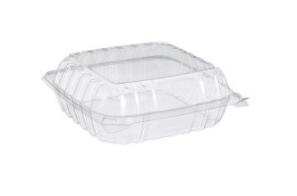 8-1/4&quot;X8-1/4&quot;x3&quot; CLEAR
1-COMPARTMENT TAKE OUT TRAY, 
250/ct., 