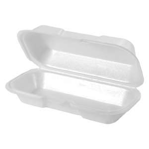 HOT DOG TAKE OUT TRAY, FOAM, HINGED, 500/ct  9/22