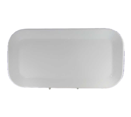 Platter, 13-1/4&quot; x 6-3/4&quot;,
rectangular, bright white,
glossy finish, Ventana
Collection, Quadrille,
1/DOZ, 