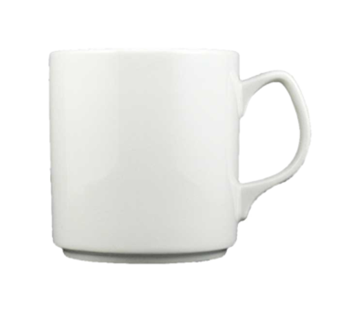 Mug, 12 oz., 3-3/8&quot;, w/handle,  porcelain, bone white,
