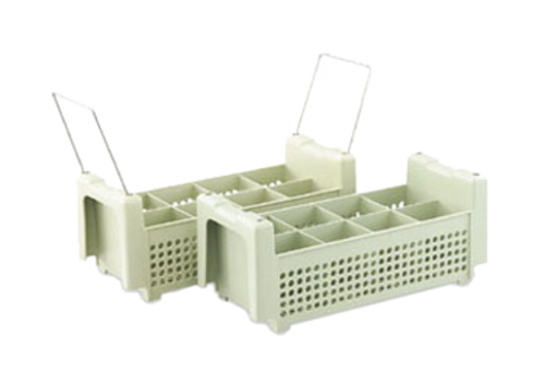 Flatware Basket, (8)
compartment, with handles,
18-19/32&#39;W x 7-19/32&#39;D x
7-9/32&#39;H (compartment size
3-9/16&#39;W x 3-9/16&#39;D x
4-1/4&#39;H), polypropylene,
green, NSF, USA made each