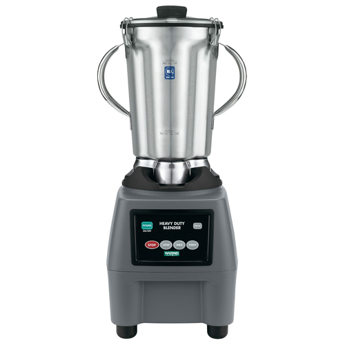 Food Blender, heavy-duty, 1
gallon,
removable stainless steel
container with two handles,
clear lid, electronic
membrane keypad, 3-speed
motor assembly, plus pulse,
die cast base, 3-3/4 HP,
120v, 60 Hz, UL, CUL, NSF
listed Limited 3 year
warranty, 10/22

For Customer Care &amp; Product 
Service, please contact:
(800) 269-6640
waring_service@conair.com