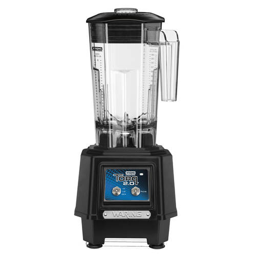 TORQ 2.0 Bar Blender,
countertop, two-speed, 48 oz.
capacity stackable BPA free
co-polyester container, vinyl
lid with removable center cap,
toggle switch operation,
user-replaceable heavy duty
stainless steel blade with
solid blending assembly, heavy
duty base, 2HP, 1.5kW, 15.0
amps, 120v/50/60/1-ph, cETLus,
NSF, Made in USA, 1/21

For Customer Care &amp; Product 
Service, please contact:
(800) 269-6640
waring_service@conair.com