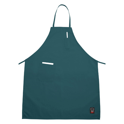 Bib Apron, 33&quot; x 28-1/2&quot;, 2 patch pocket &amp; 1