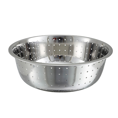 CHINESE COLANDER, 15&quot; DIA., 5MM HOLES, S/S,EACH