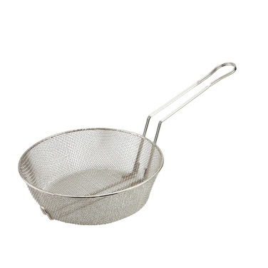 8&quot; FINE MESH CULINARY
BASKET, 3&quot; DEEP, NICKEL
PLATE STEEL WIRE, EACH
