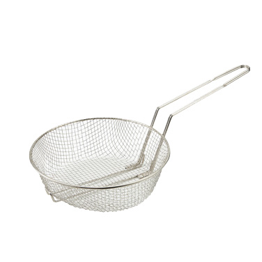 8&quot; MEDIUM MESH CULINARY
BASKET, 3&quot; DEEP, NICKEL
PLATED STEEL WIRE, EACH