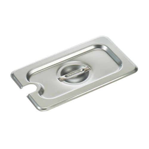 1/9 Size STEAM PAN COVER, SLOTTED, STAINLESS STEEL,