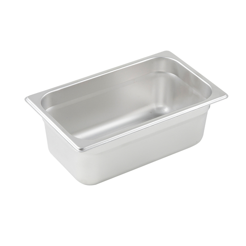 1/4 size, 4&quot; deep, anti-jam, 
Steam Table Pan, 25 gauge, 
18/8 stainless steel, NSF 
EACH, 11/22