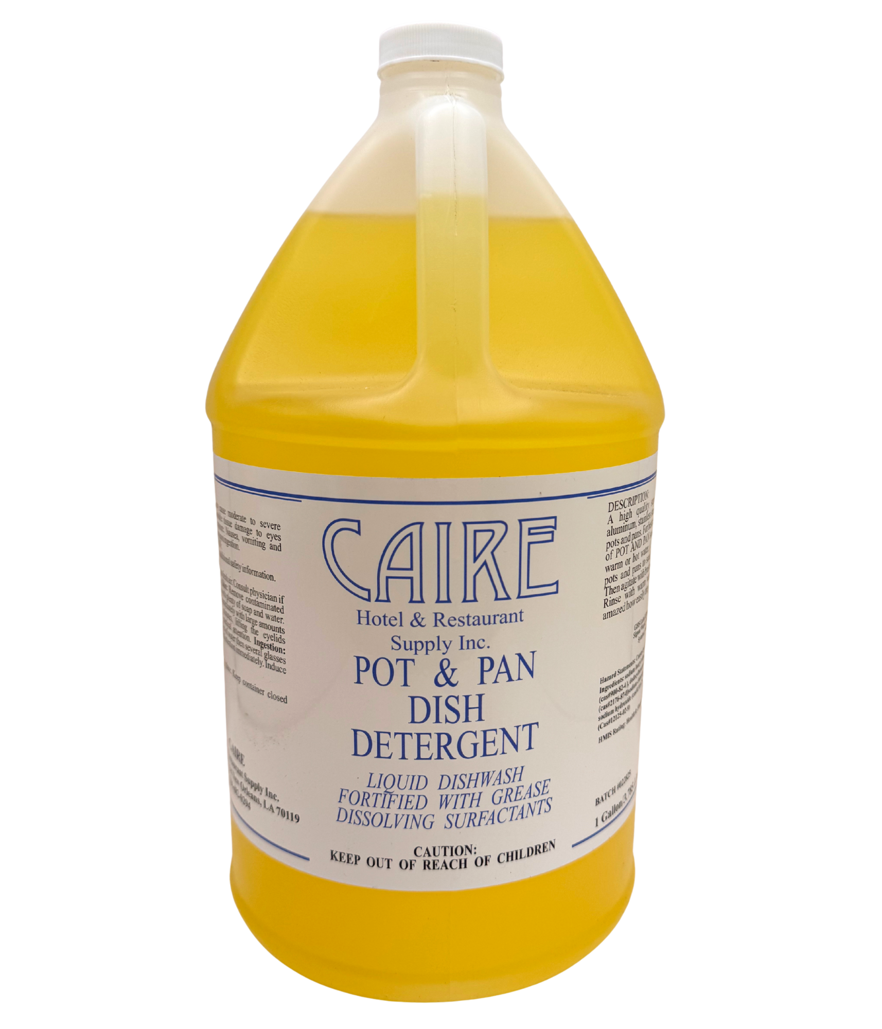 CAIRE POT &amp; PAN DETERGENT, LEMON SCENT, 4/1GAL, 4/19