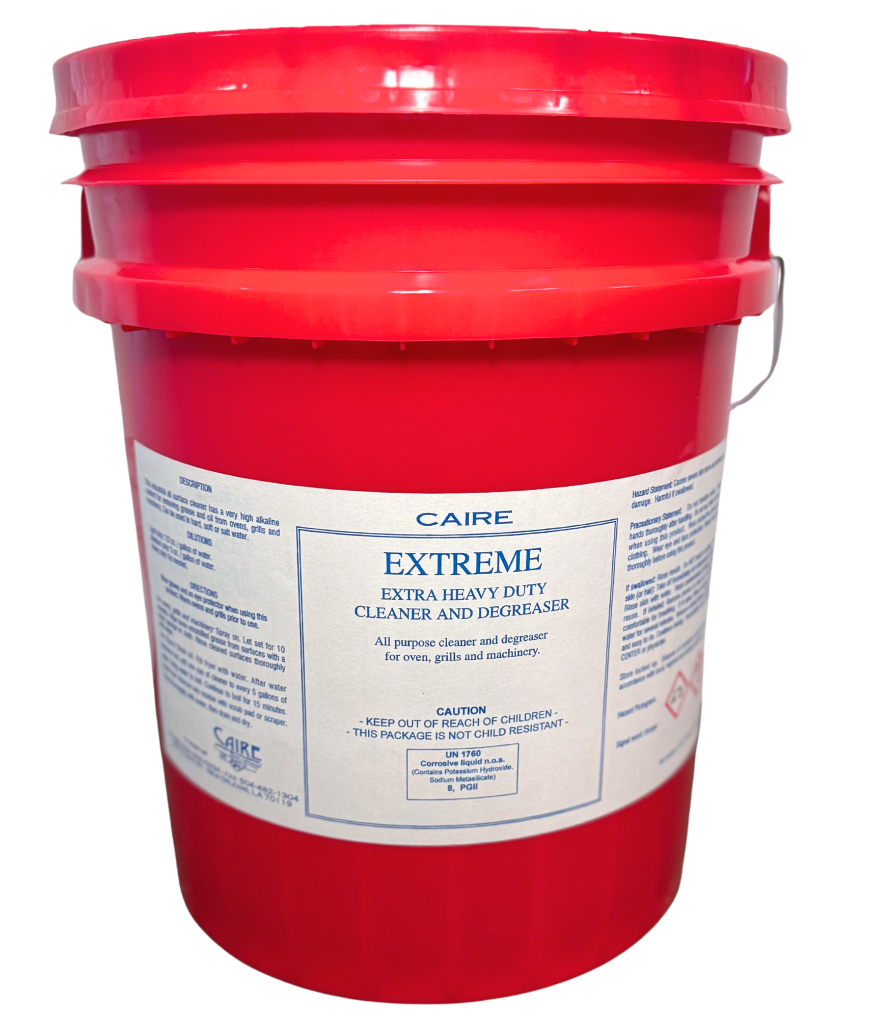 5 GAL CAIRE'S EXTREME HEAVY DUTY DEGREASER, OVEN AND