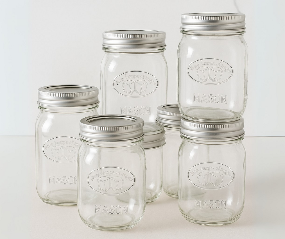 Product JAR5009346: 32 oz. Regular Mouth Mason Jar  with Lids + Rings. 12 per 